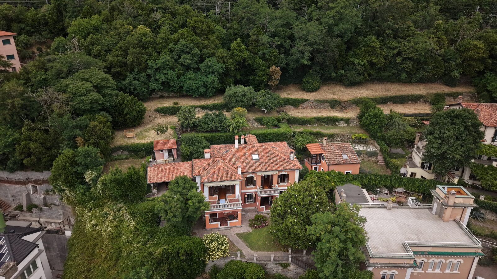 Aus der Luft – Villa Barcola, Triest