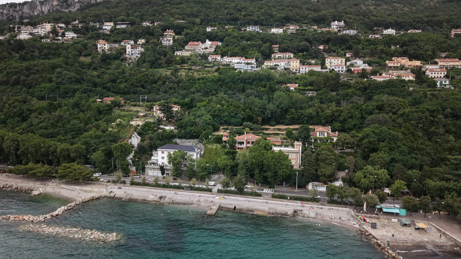 Aus der Luft – Villa Barcola, Triest